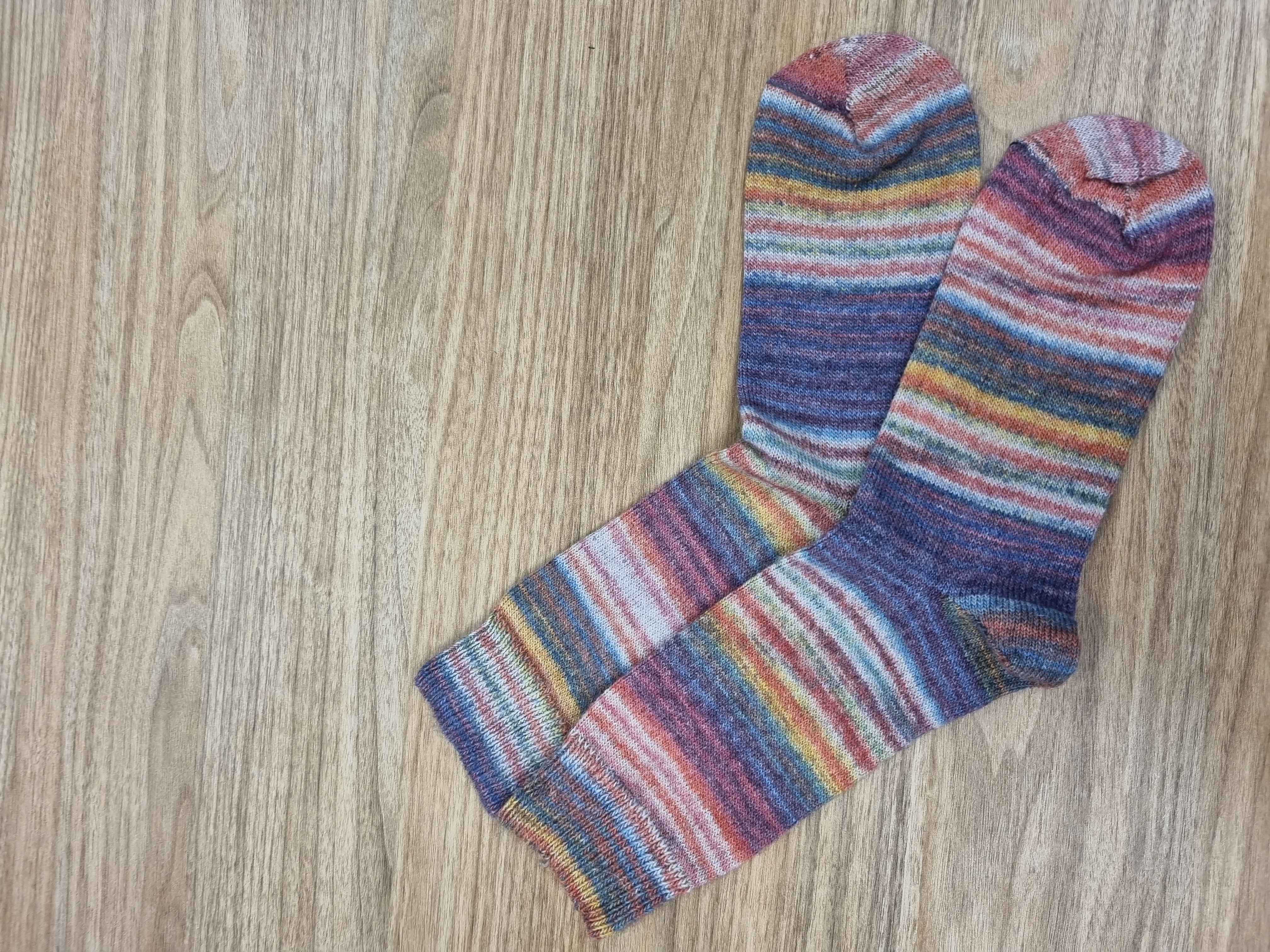 Farbwechsel-Wollsocken mit Alpaka * 2er-Bdl