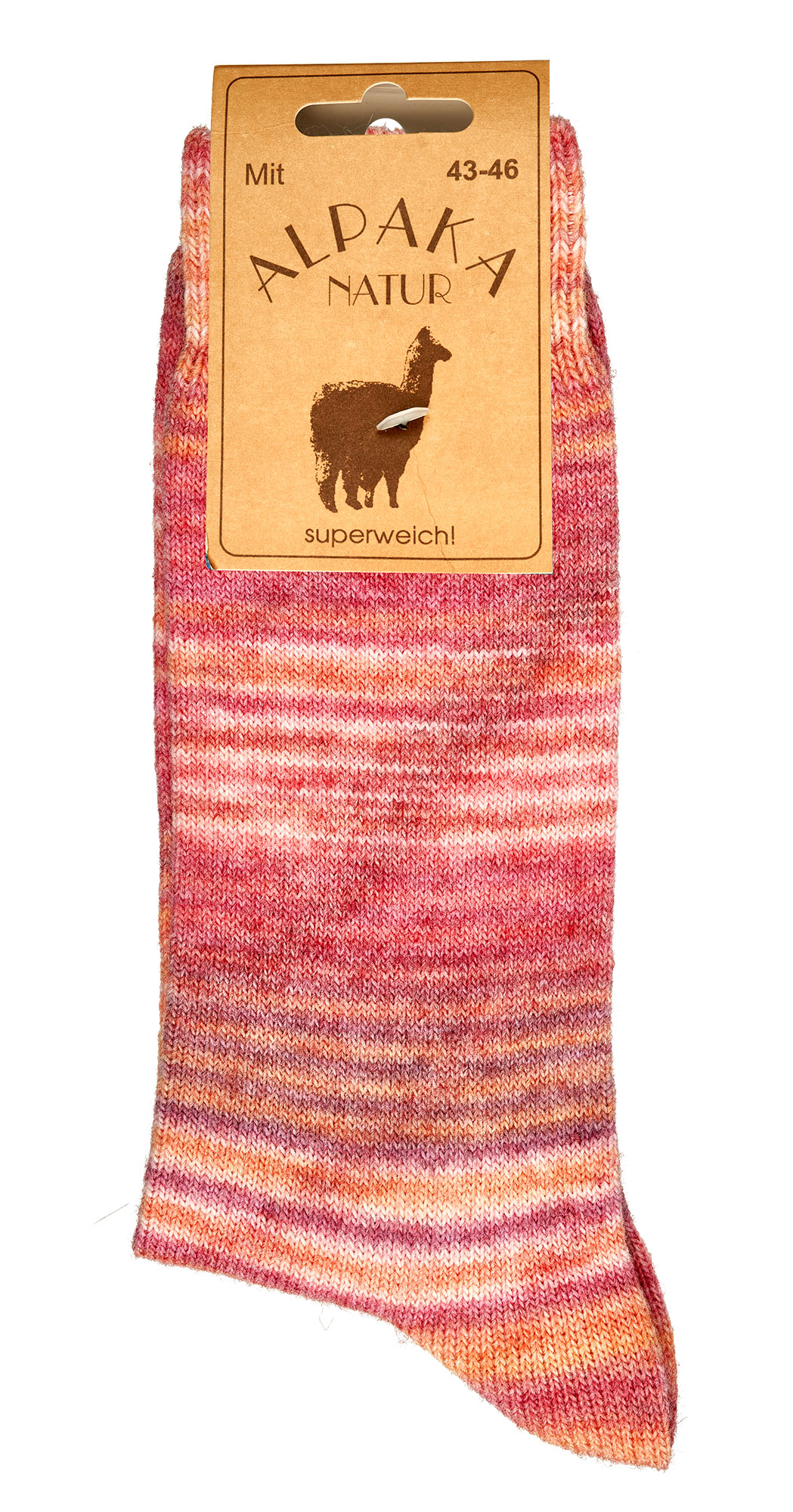 Farbwechsel-Wollsocken mit Alpaka * 2er-Bdl