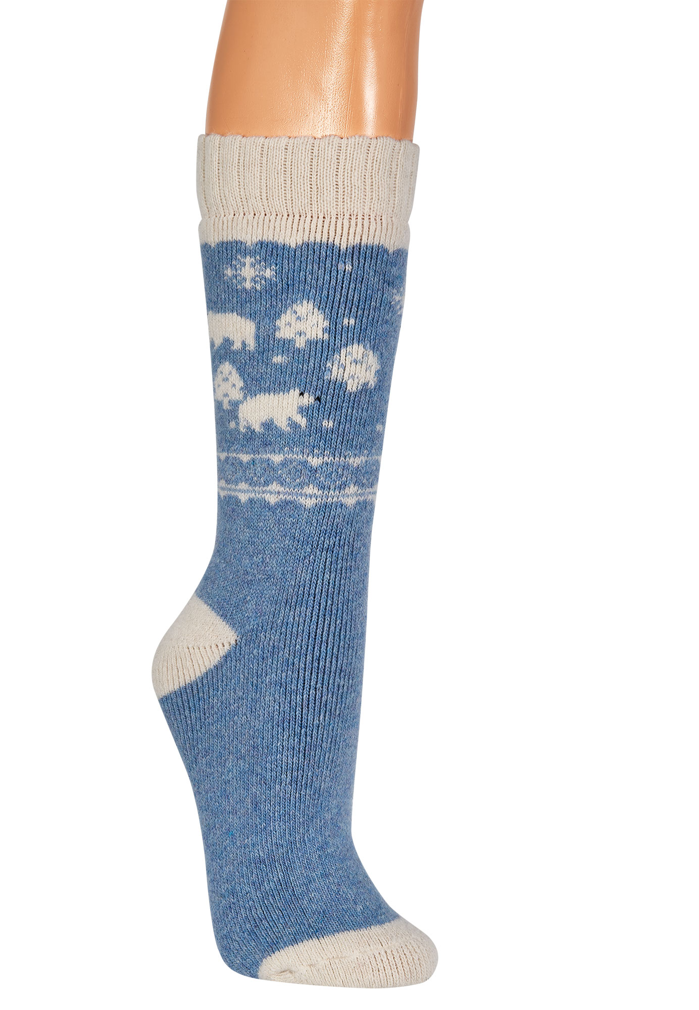 "Eisbär" THERMO-Wollsocken mit Alpaka * 2er-Bündel