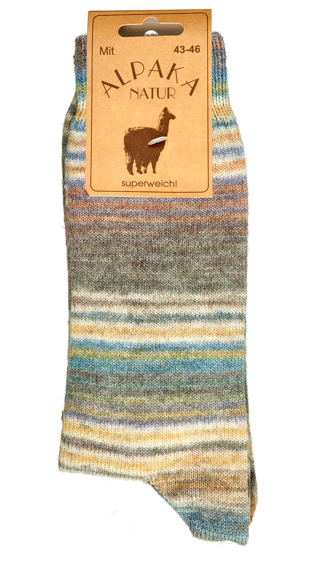 Farbwechsel-Wollsocken mit Alpaka * 2er-Bdl