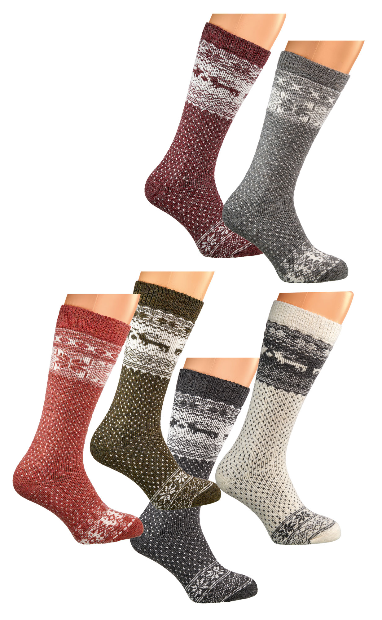 Norweger TREND-Kniestrümpfe Mit Merino- und Alpakawolle * 2er-Bündel