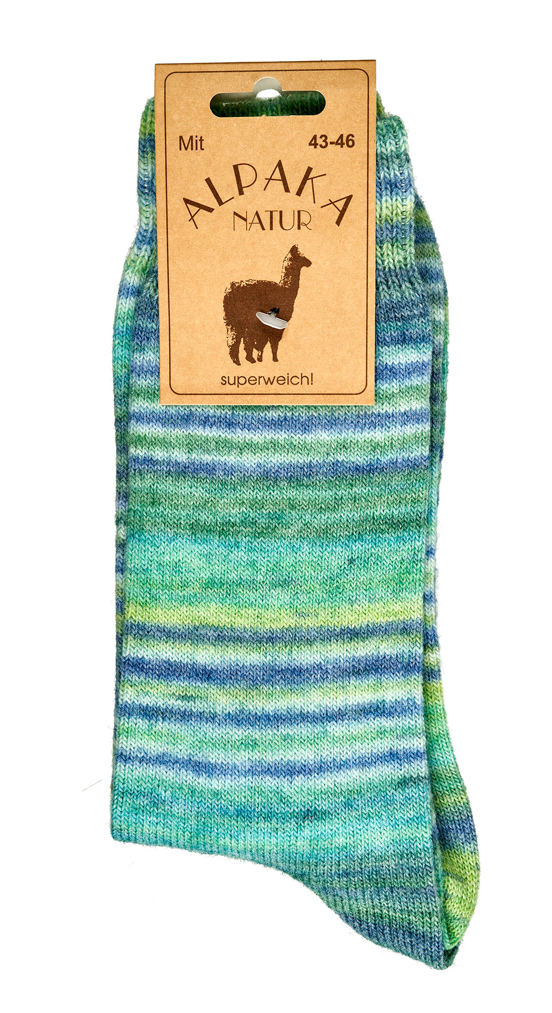 Farbwechsel-Wollsocken mit Alpaka * 2er-Bdl