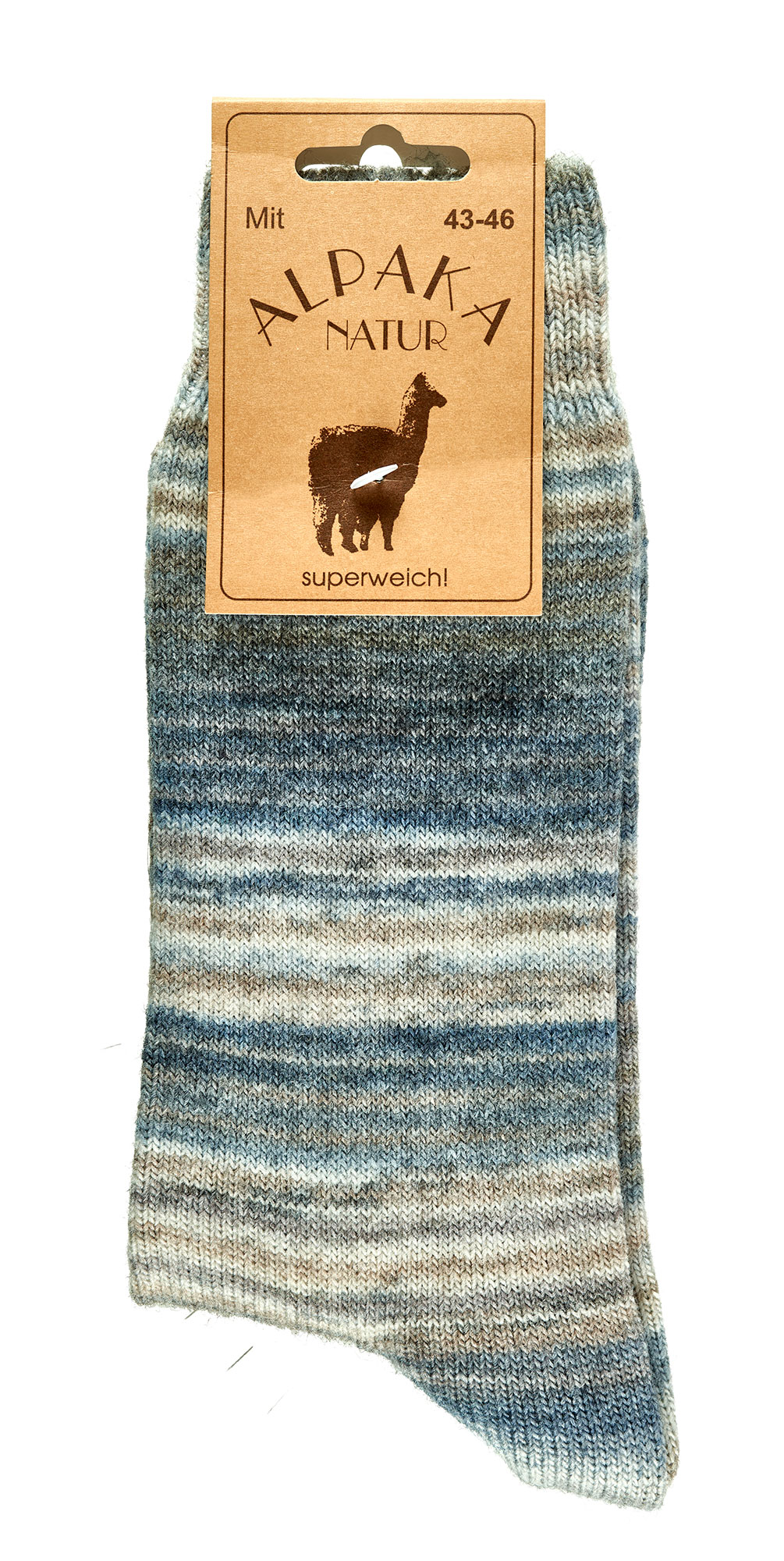 Farbwechsel-Wollsocken mit Alpaka * 2er-Bdl