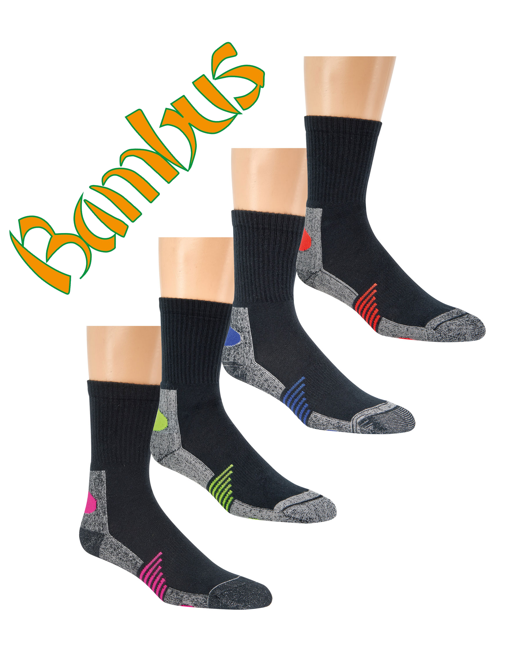 Funktions-Socken mit Bambus-Viskose * 2er-Bündel