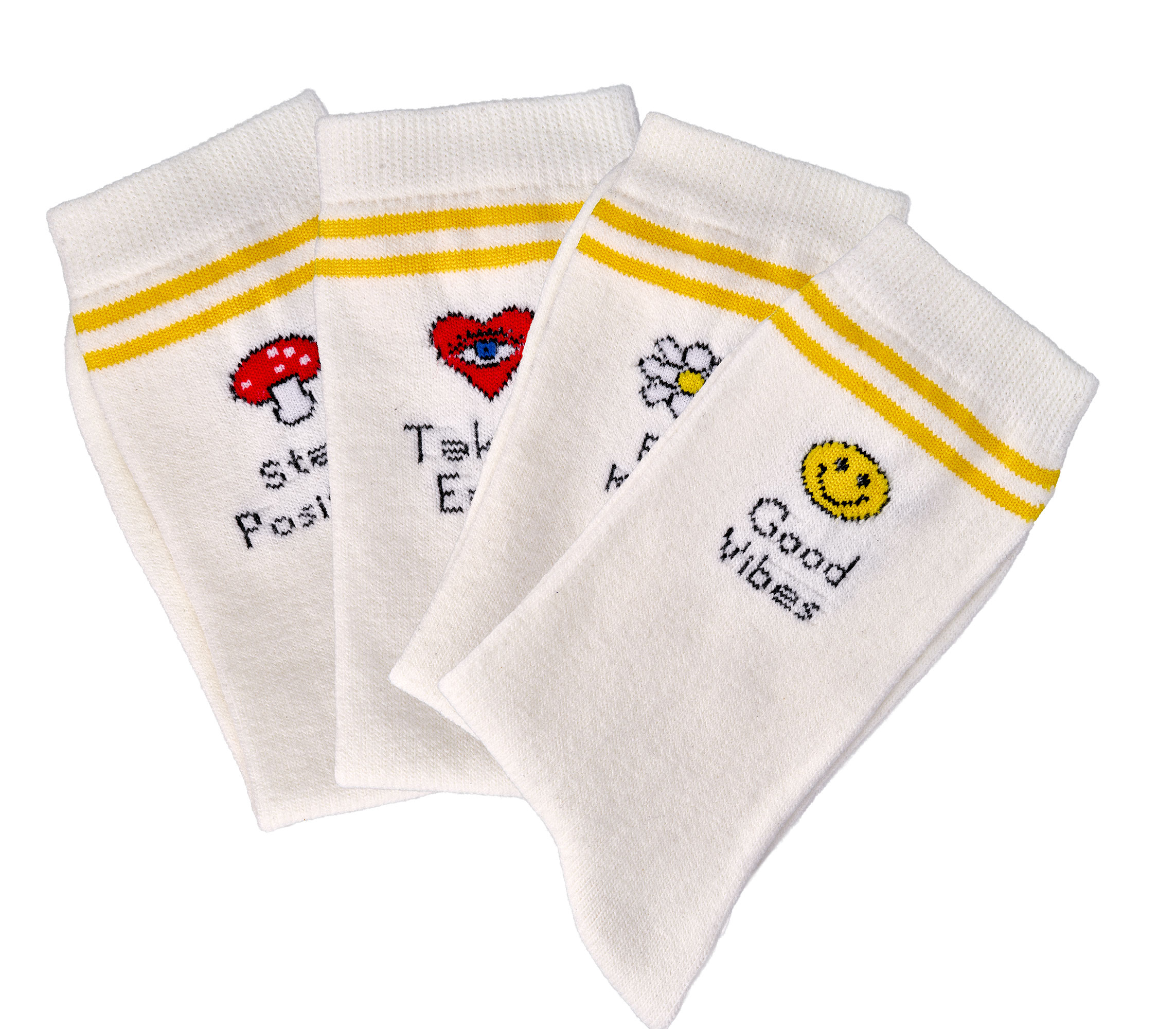 Wollsocken mit Statement-Motiven * 2er-Bdl