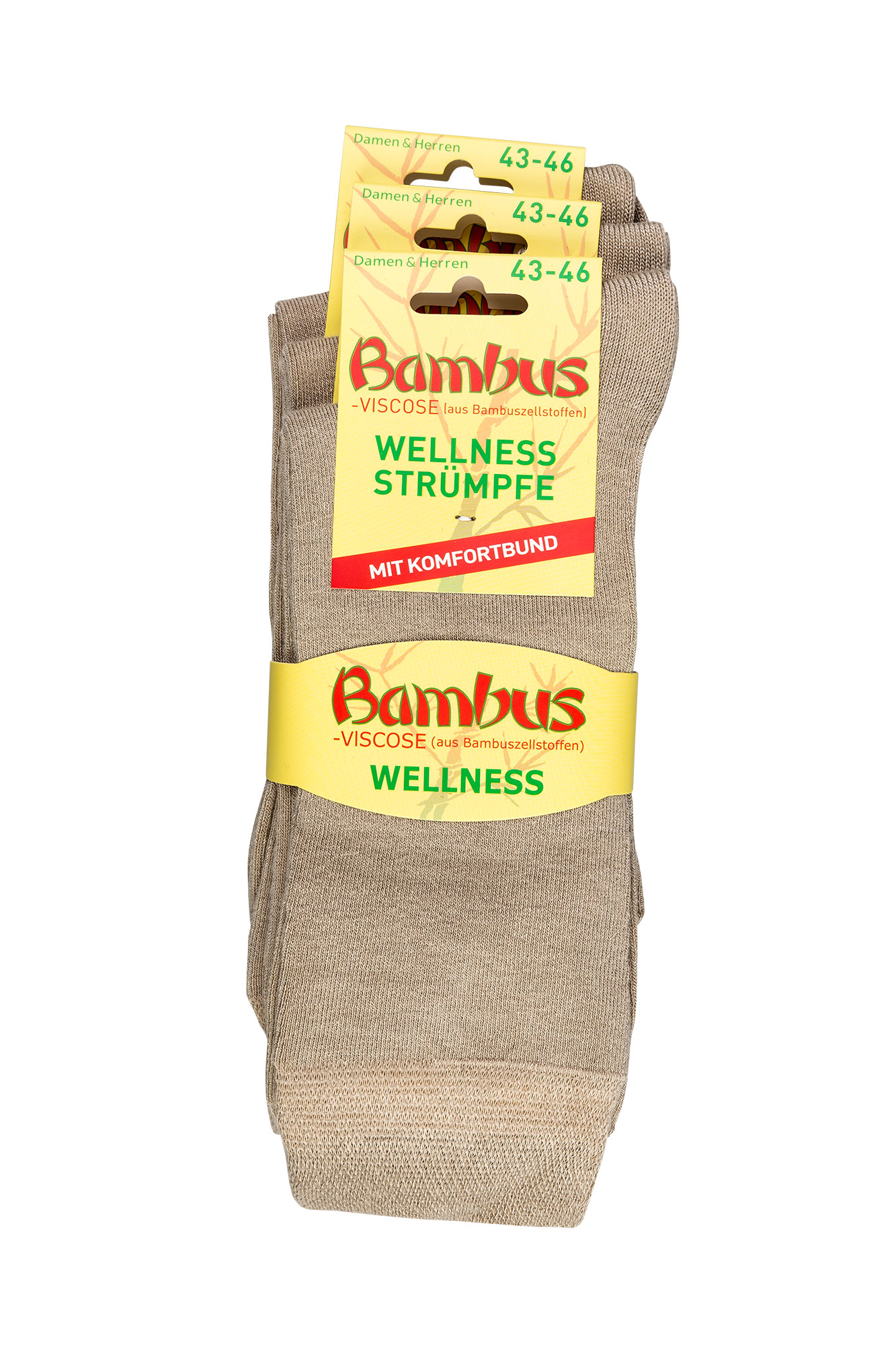 Wellnesssocken Viskose (Bambus) * 3er-Bündel