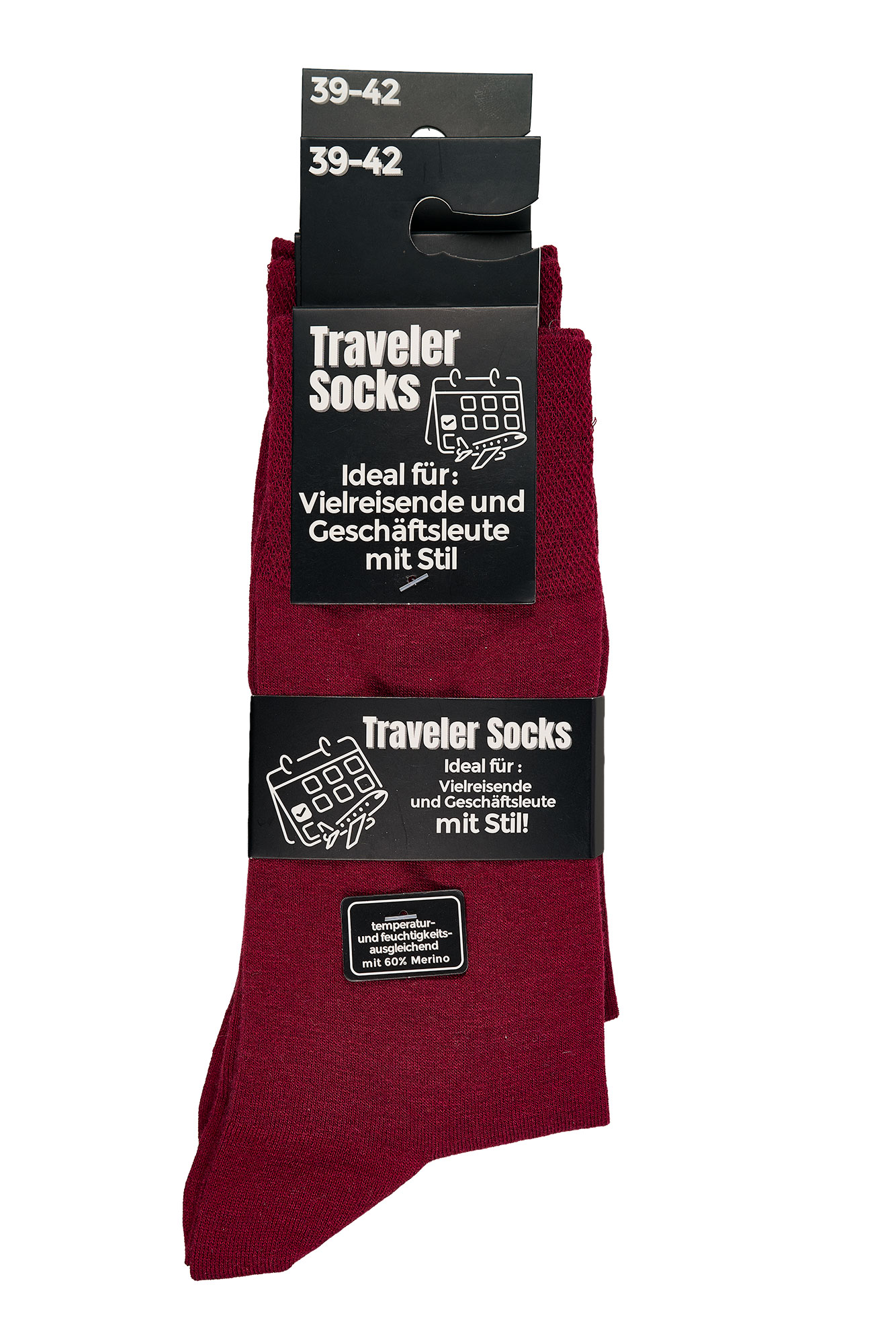 Merino Luxus-Funktions-Socken "Traveler" * 2er-Bündel