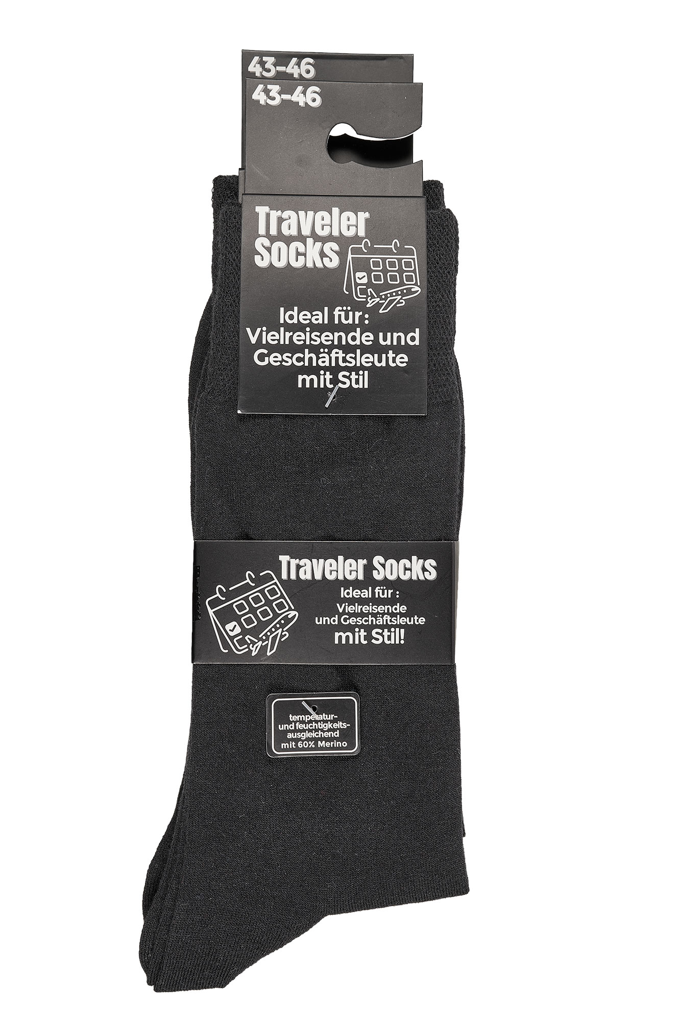Merino Luxus-Funktions-Socken "Traveler" * 2er-Bündel