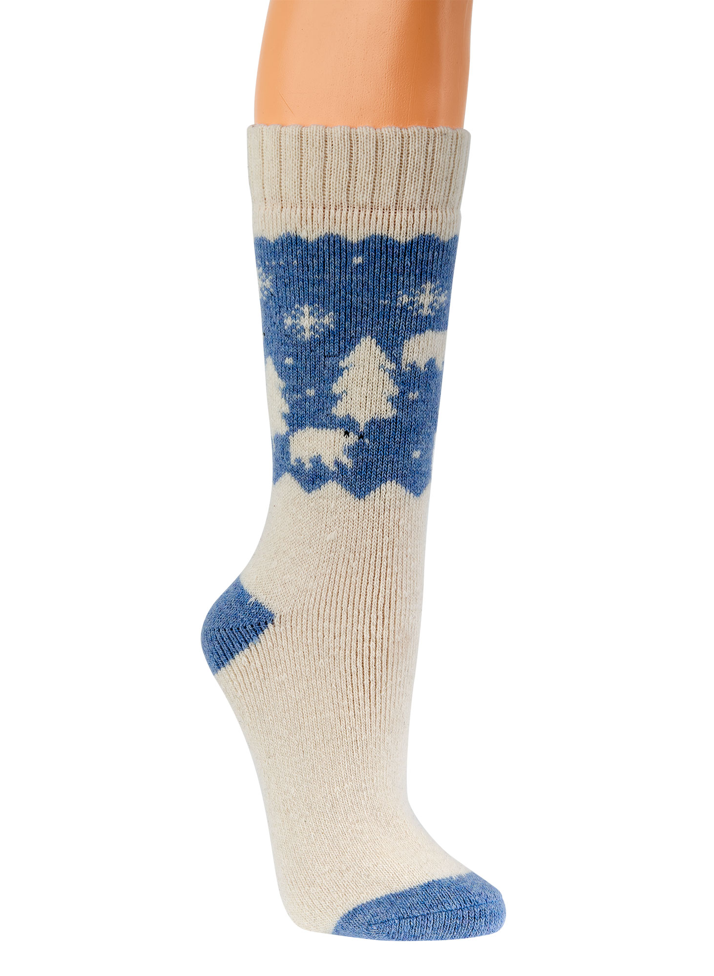 "Eisbär" THERMO-Wollsocken mit Alpaka * 2er-Bündel