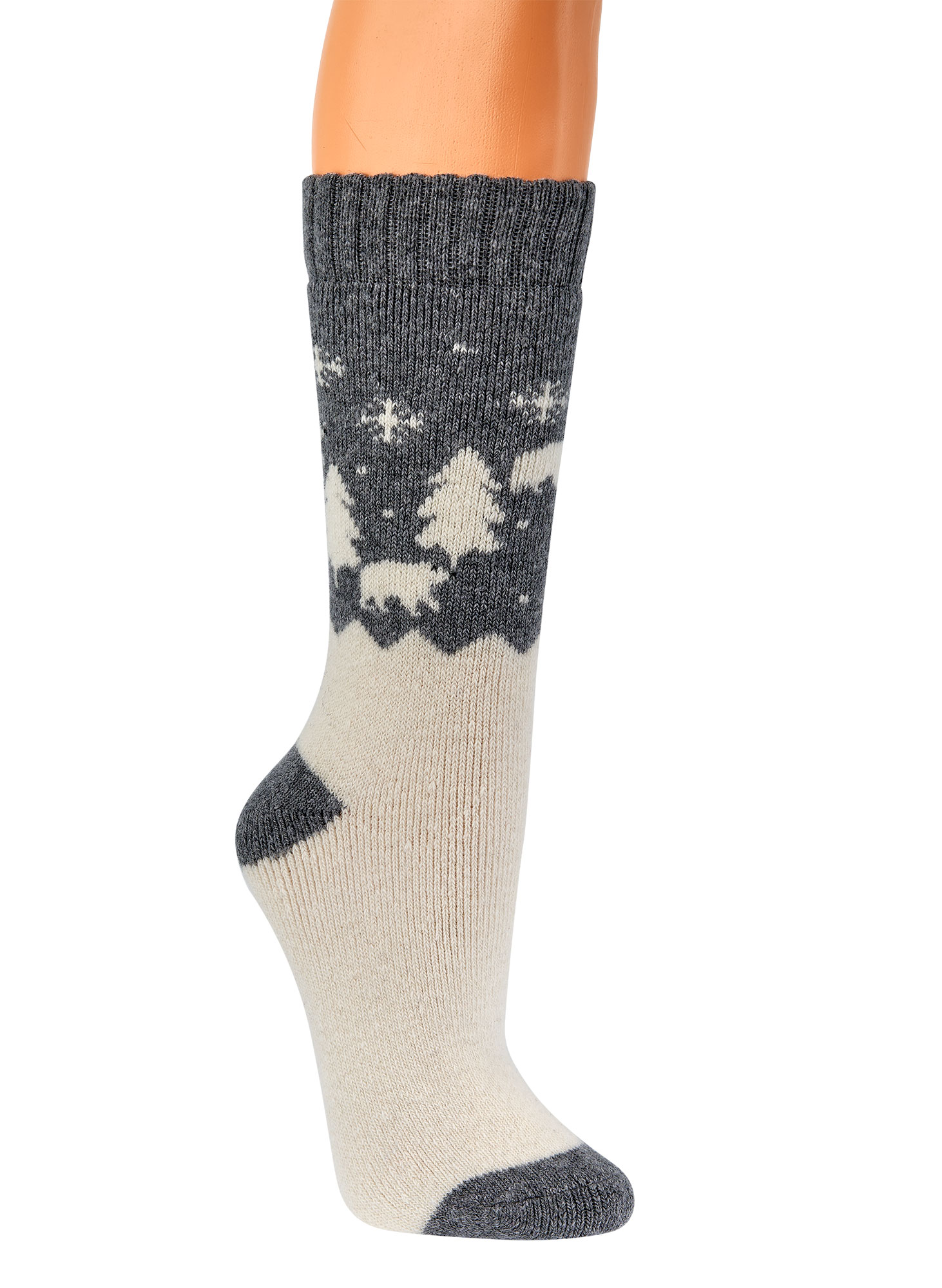 "Eisbär" THERMO-Wollsocken mit Alpaka * 2er-Bündel